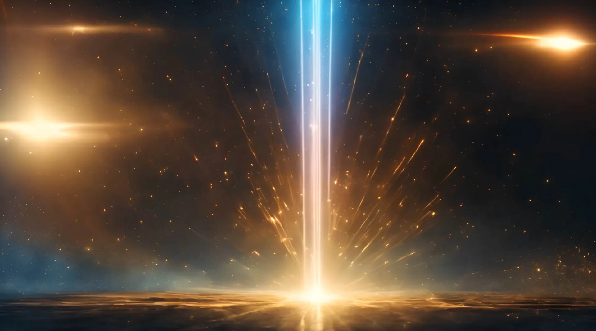 Interstellar Beam Burst Cinematic Backdrop Video